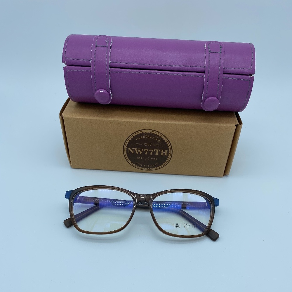 NW 77th Eyewear Coffee Table Brn Turq Frame *Handcrafted in USA*